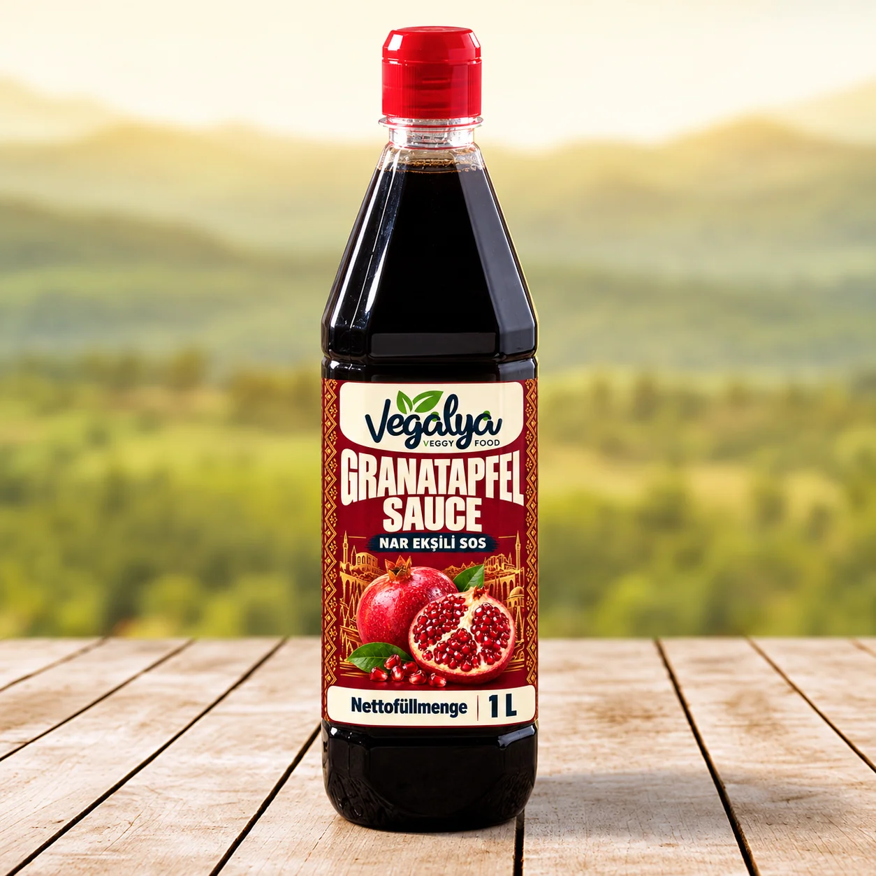 Vegalya Granatapfelsauce, Nar Ekşili Sos, in einer 1-Liter-Flasche
